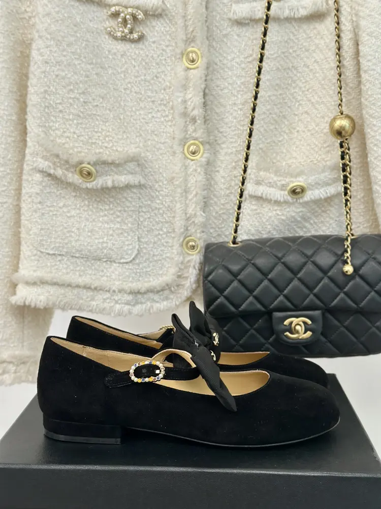 Chanel Milan Fashion Show Bow Mary Jane Shoes