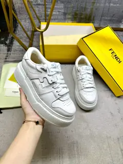 FENDI Match thick-soled height-enhancing lace-up sneakers