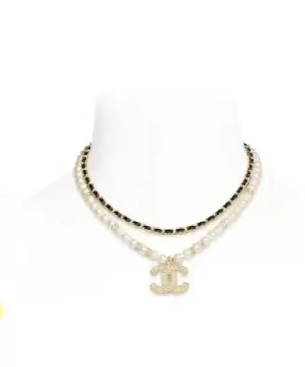 Chanel Beautiful Leather Pearl Double Necklace