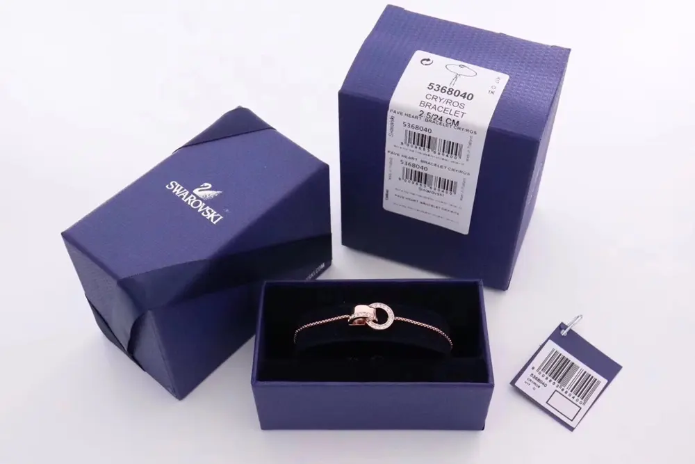 Swarovski simple ring pull-out bracelet this gold-plated bracelet