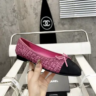 Chanel thick heel square toe color matching high heel sling back sandals for women