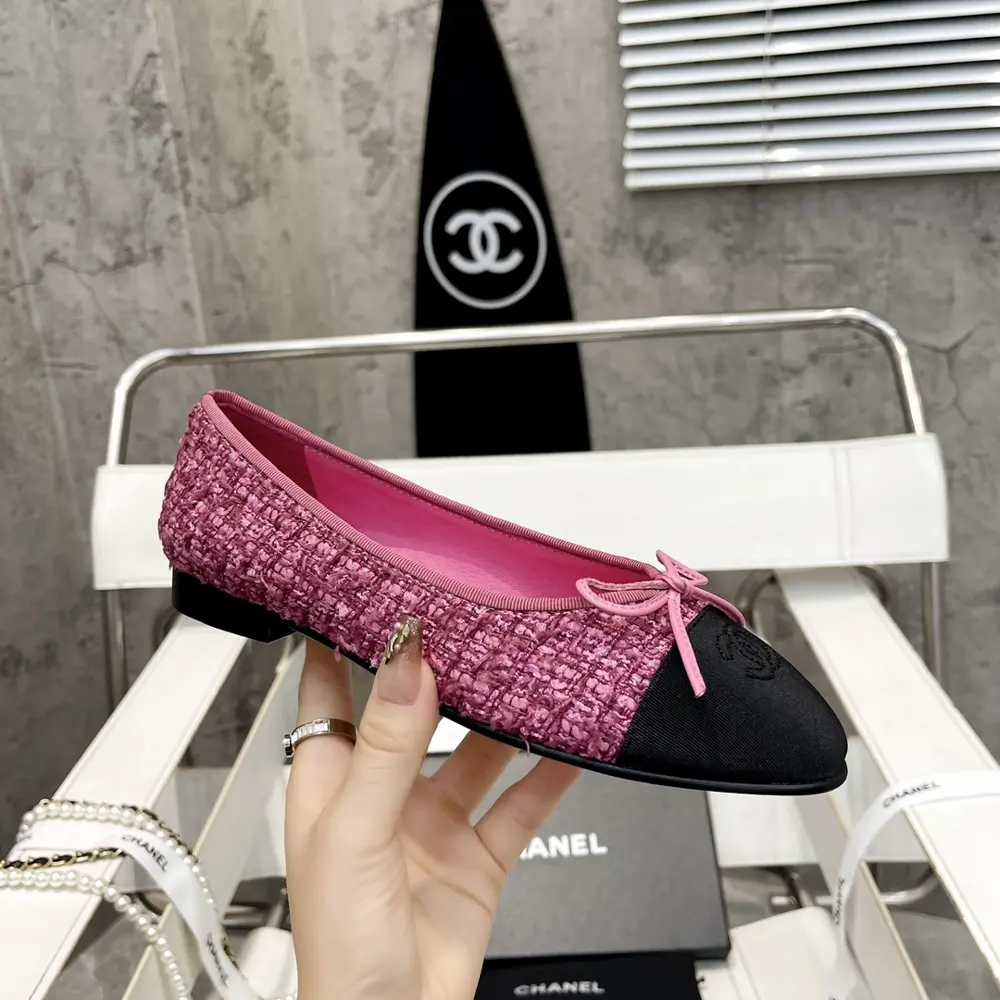 Chanel thick heel square toe color matching high heel sling back sandals for women