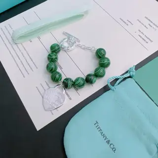Tiffany multi-element agate silver style bracelet