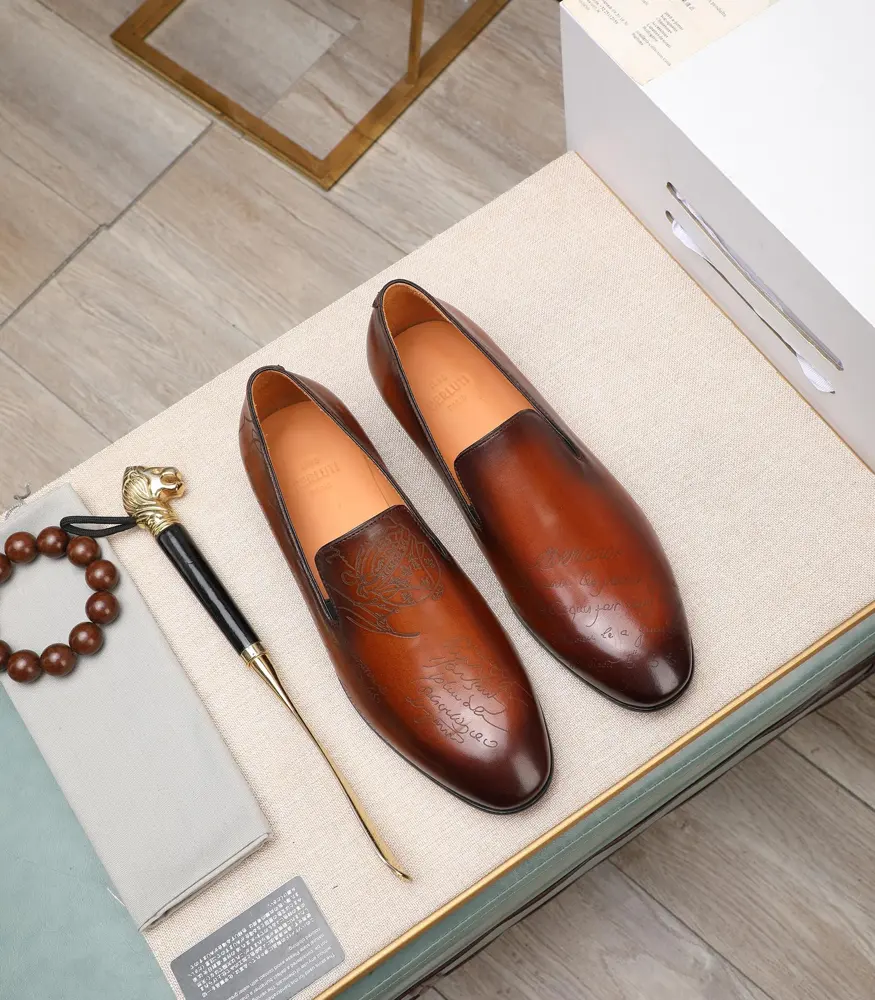 Berluti formal leather shoes High-end leather sole formal leather shoes