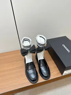 CHANEL Socks Loafers