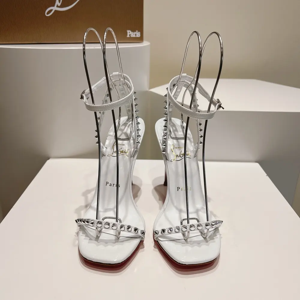 Christian Louboutin one-strap rivet high-heeled sandals