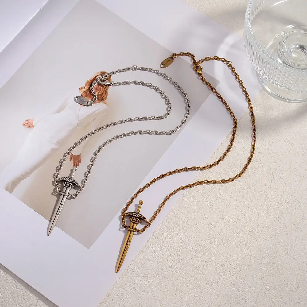 Balenciaga sword necklace
