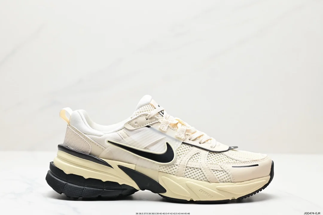 Nike V2K RUN running shoes retro style mesh breathable sports shoes Grey and silver FD0736