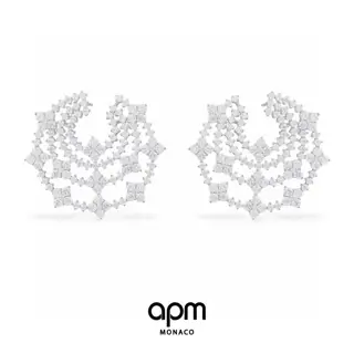 Apm monaco personalized shining earrings silver jewelry for women