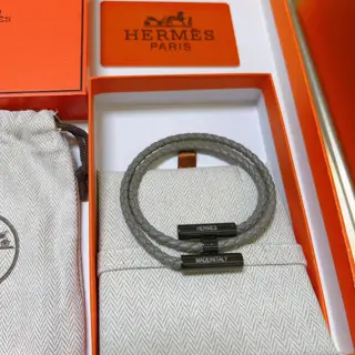 New Hermes bracelet braided bracelet thickened platinum version. High-end precision version