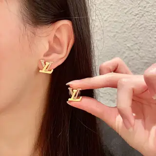 Louis Vuitton classic monogram earrings