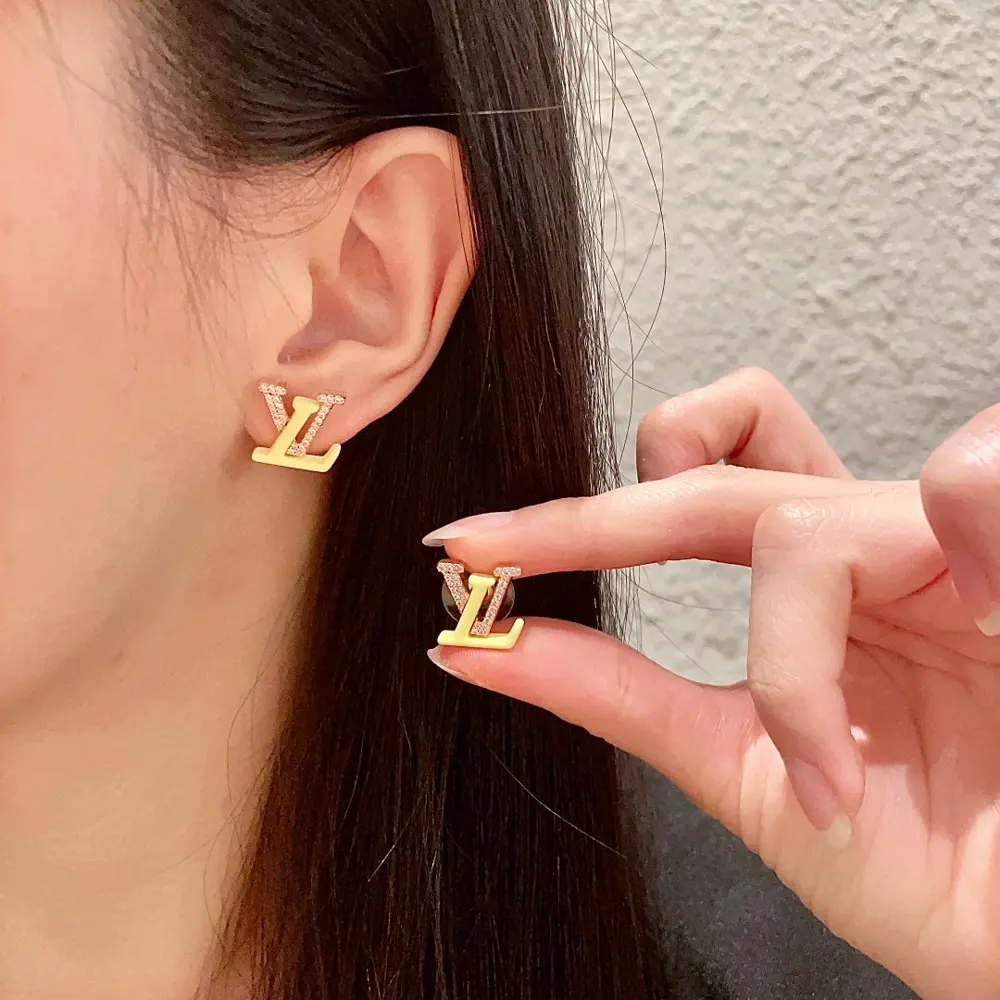 Louis Vuitton classic monogram earrings