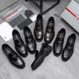 Prada business casual leather shoes
