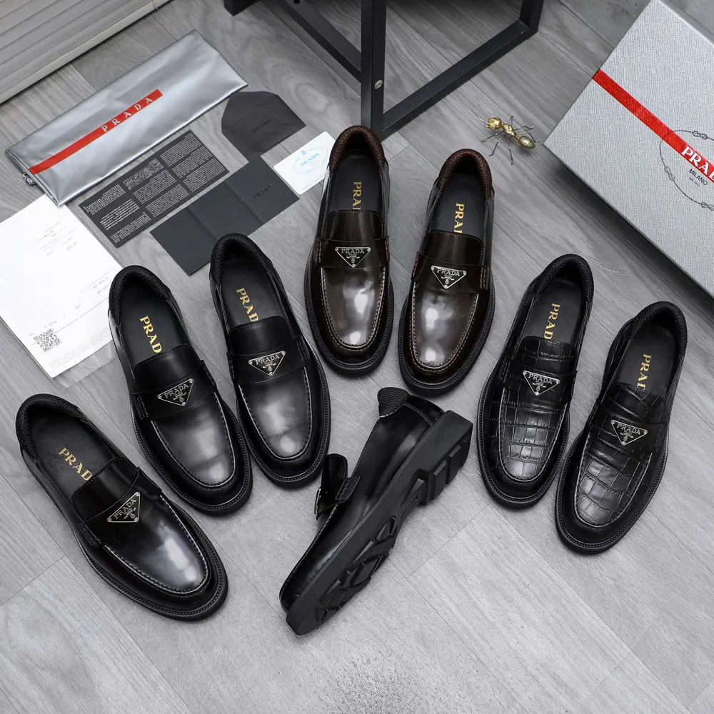 Prada business casual leather shoes