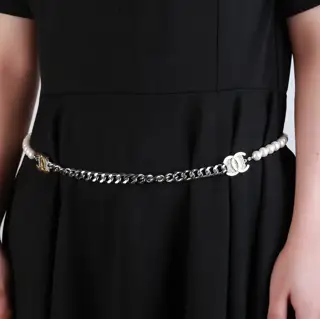 Chanel new pearl chain Double C waist chain
