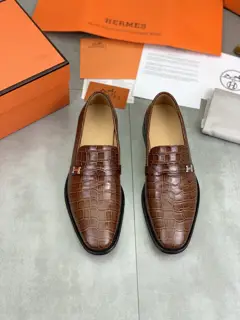 Hermès Formal and Casual Leather Shoes Slip-on Men’s Shoes Series