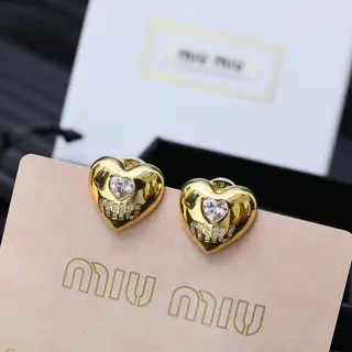 miumiu classic heart earrings
