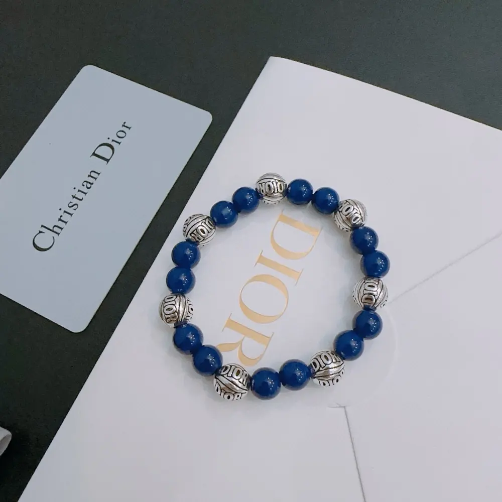DIOR Multi-element agate Thai silver style bracelet