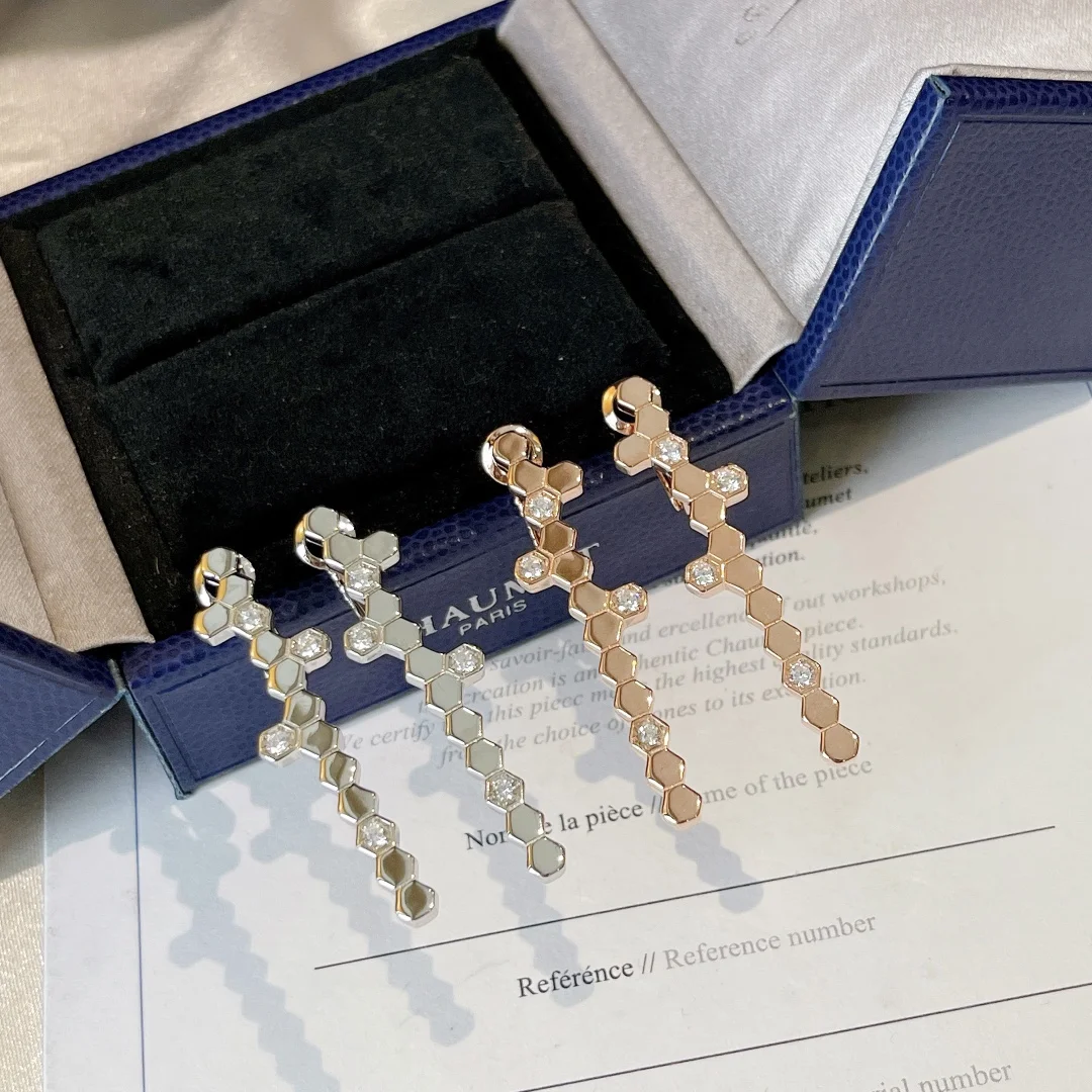 Chaumet Wave Honeycomb Earrings