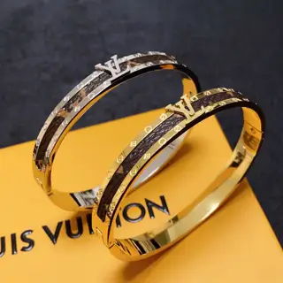 Louis Vuitton printed leather bracelet
