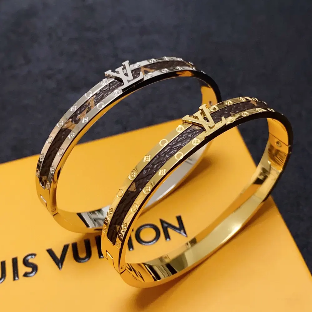 Louis Vuitton printed leather bracelet