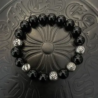 Chrome Hearts Classic Retro Multi-element Obsidian Bracelet
