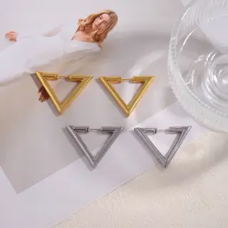 Valentino triangle earrings