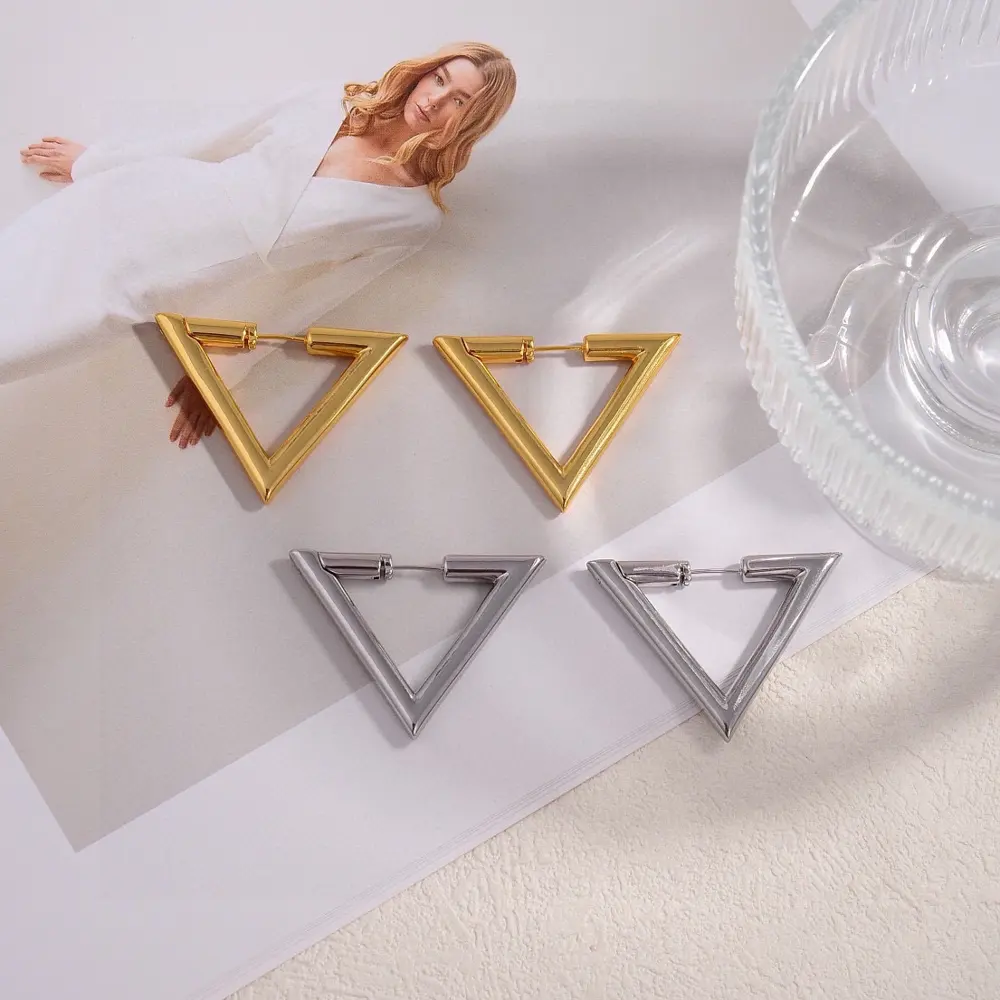 Valentino triangle earrings