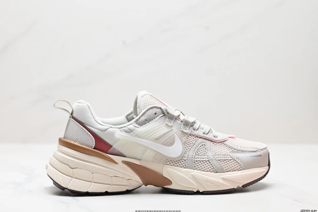 Nike Wmns V2K Runtekk Low “White Grey Pink” Retro Trend Series Future Retro Daddy Style FN0738-107