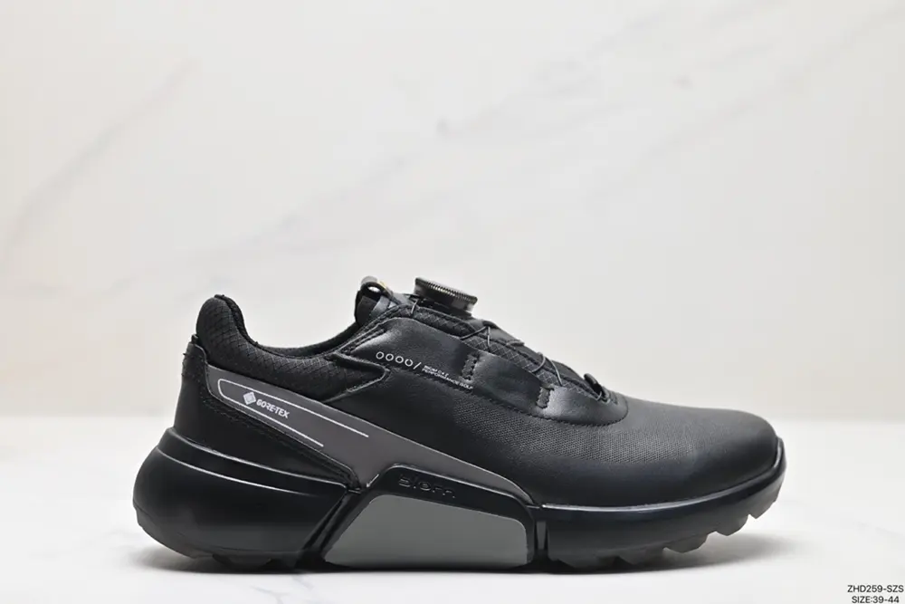 ECCO men’s outdoor sports casual shoes BOA lock yak leather golf shoes