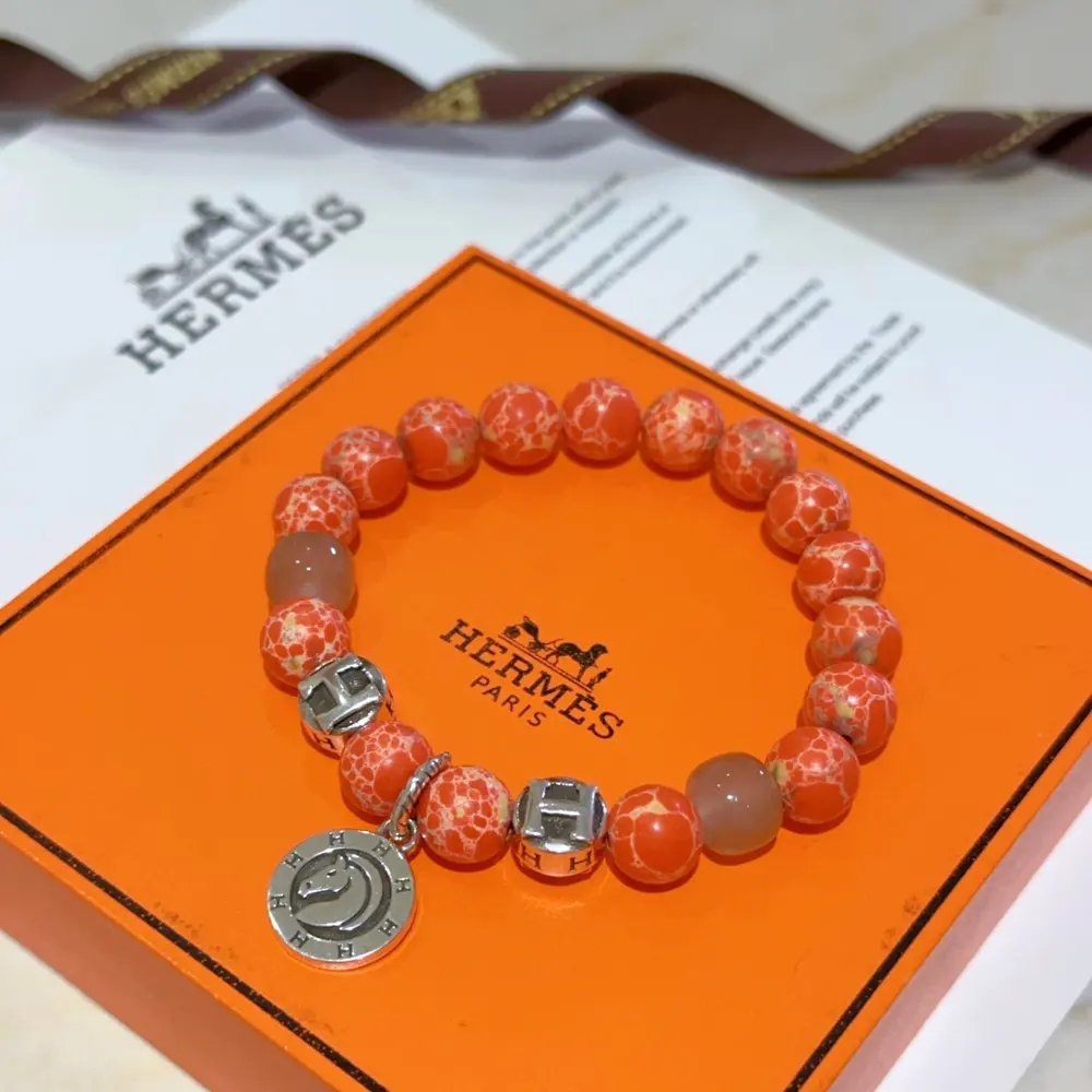New product launch Hermas bracelet Luxury Hermes bracelet Natural stone bracelet for men