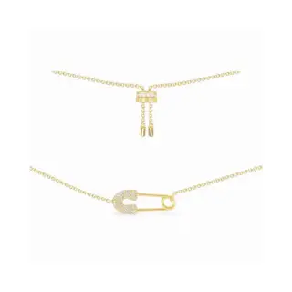 Apm monaco gold pin necklace
