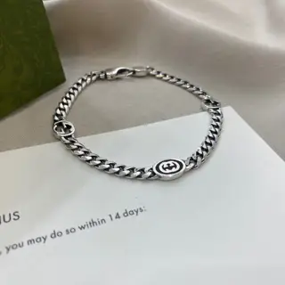 Gucci new double G wide interlocking bracelet