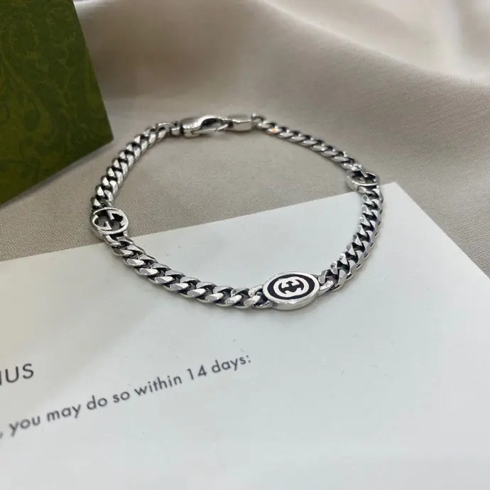 Gucci new double G wide interlocking bracelet