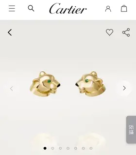 Cartier leopard earrings [strong] 1:1 leopard gold version shipped Classic aristocratic