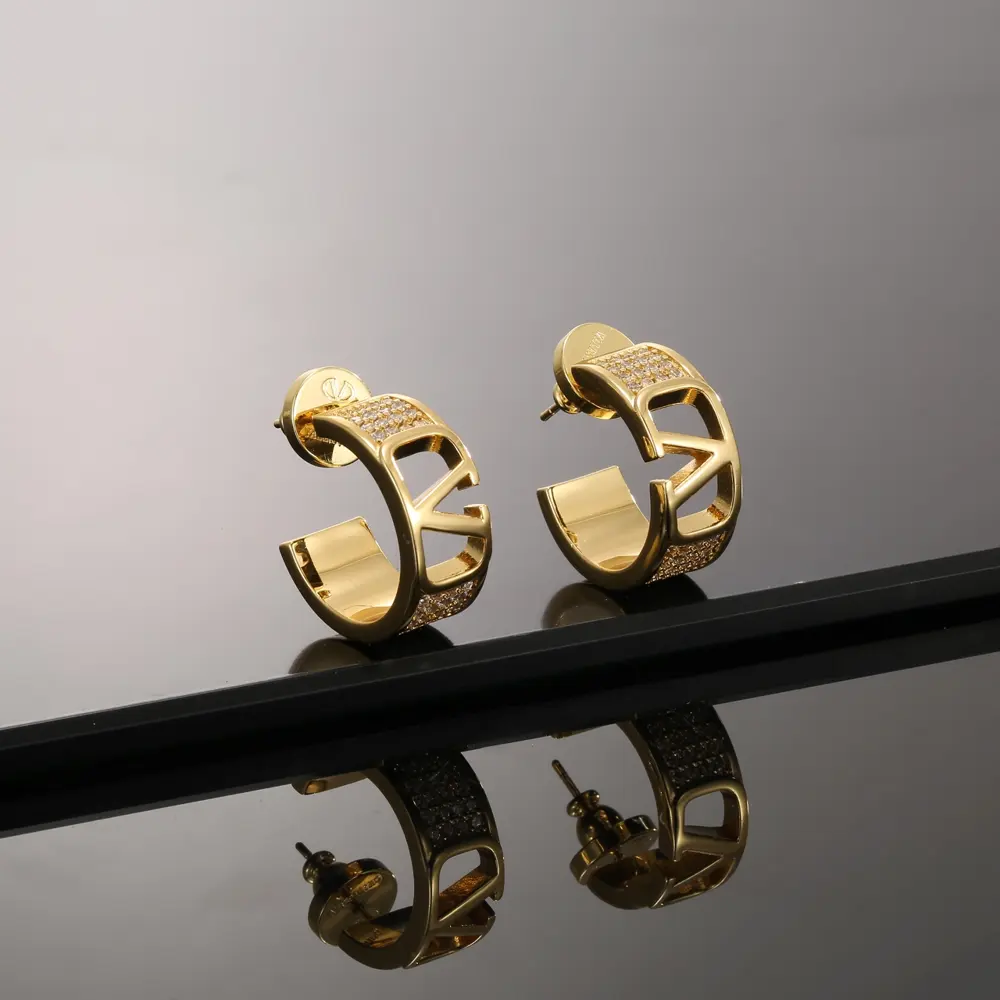 Valentino logo V earrings