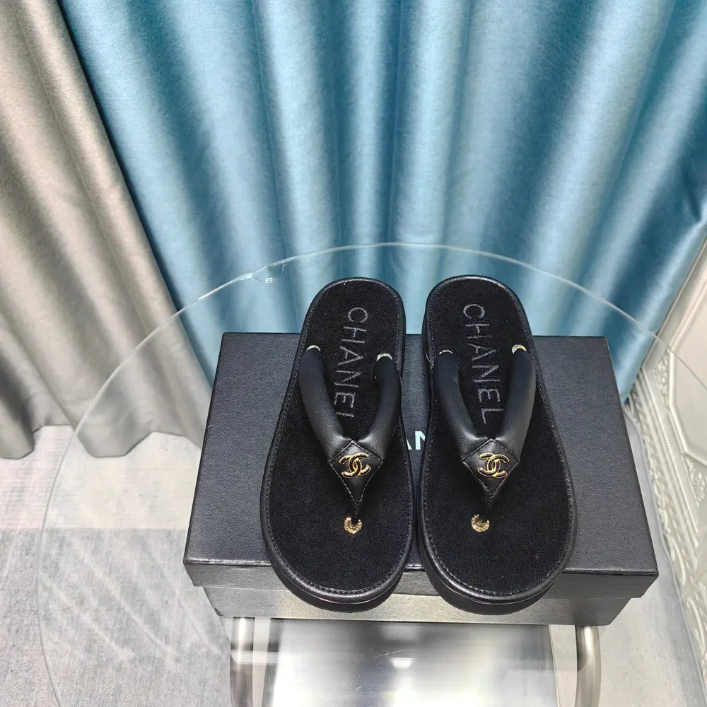 Chanel bread slippers