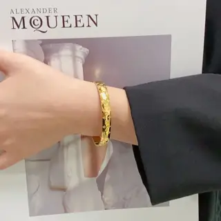 Louis Vuitton engraved lettering bracelet