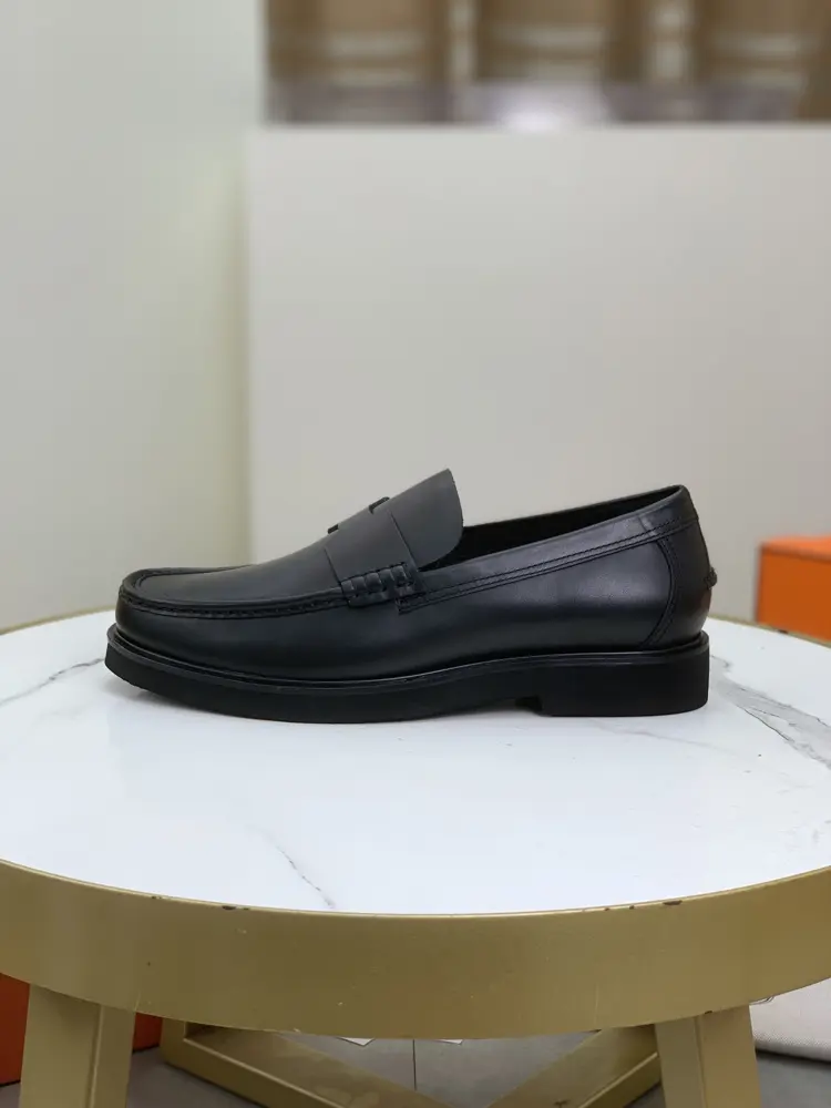 Hermès casual leather shoes original soft calfskin water-dyed cowhide lining original