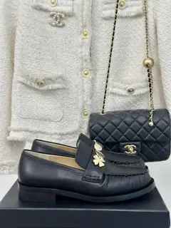 Chanel classic double C gold Shoes