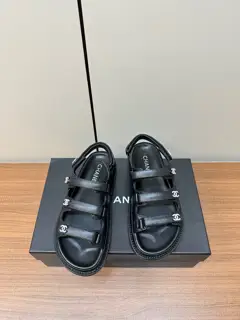 Chanel Velcro Beach Sandals