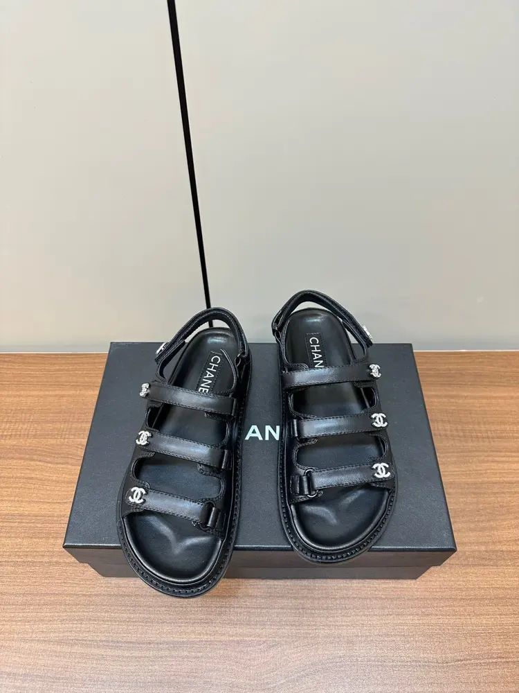 Chanel Velcro Beach Sandals