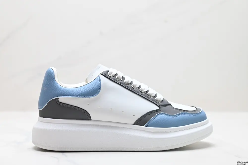 Italian luxury brand Alexander McQueen Sole Leather Sneakers low-top fashion thick-soled 462214
