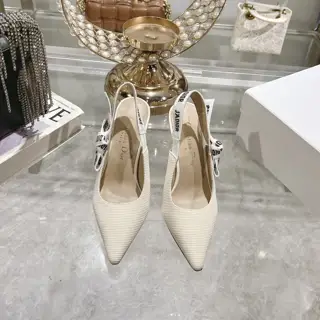 J’Adior Dior Classic Bow High Heel Kitten Heel Sandal
