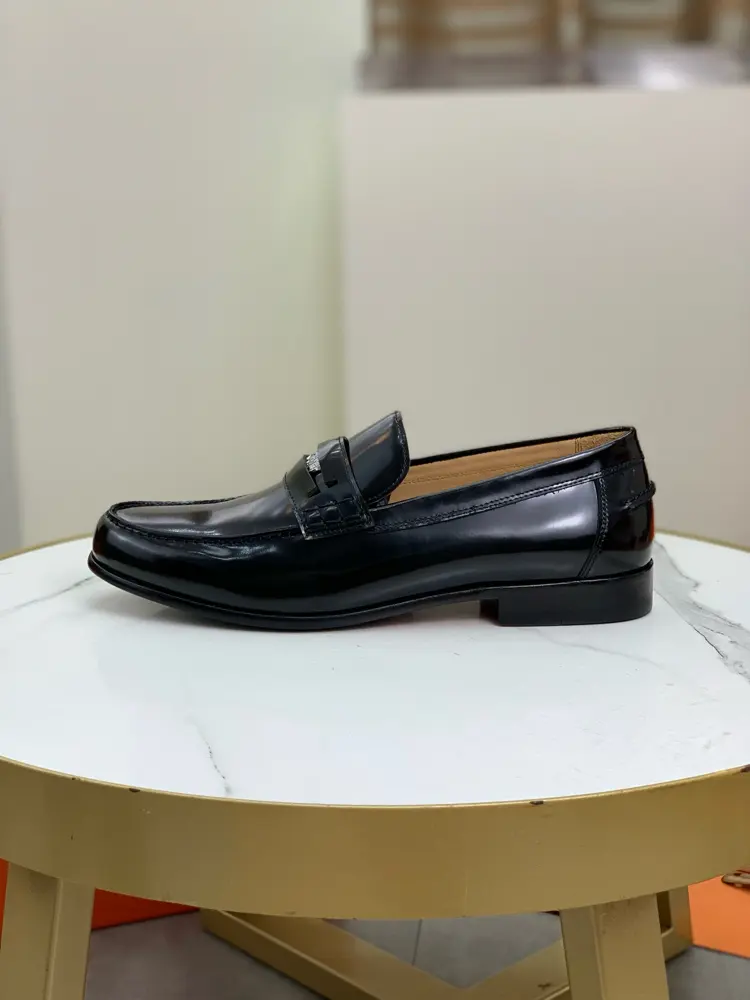 Hermès Men’s Fashion Formal and Casual Leather Shoes Slip-on Style
