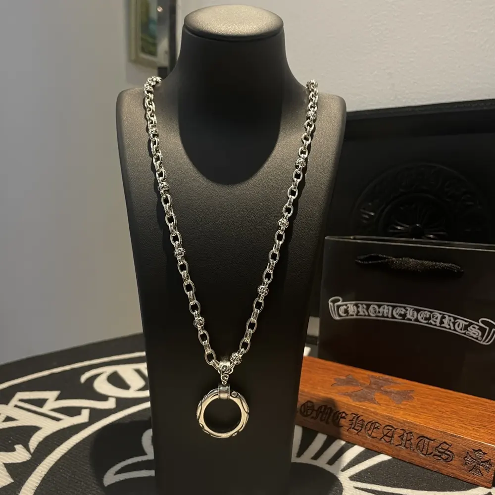 Chrome Hearts cross flower ball necklace