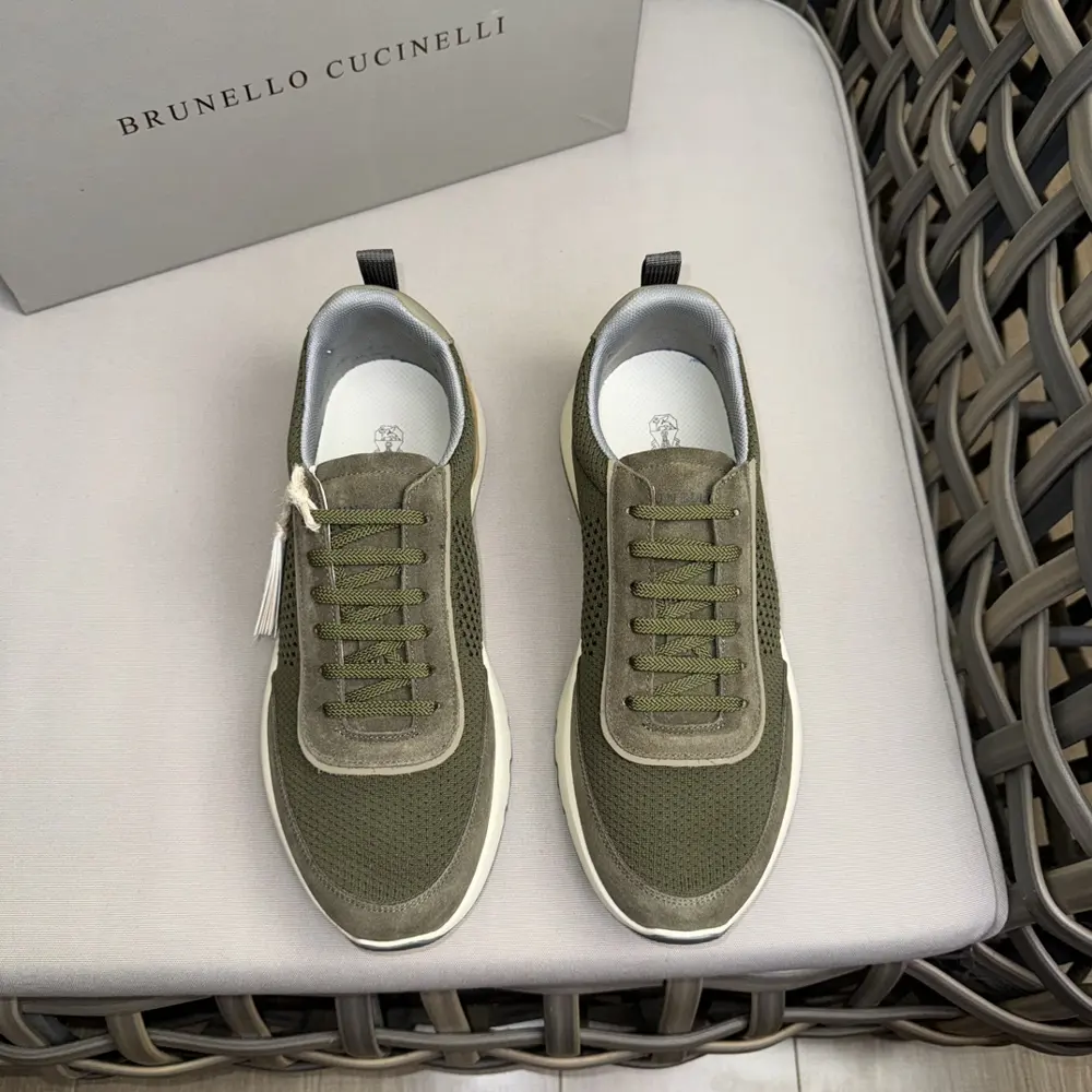 Brunello Cucinelli knitted sneakers | Cotton knitted uppers interpret classic styles in a