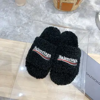 Balenciaga autumn and winter trendy wool slippers