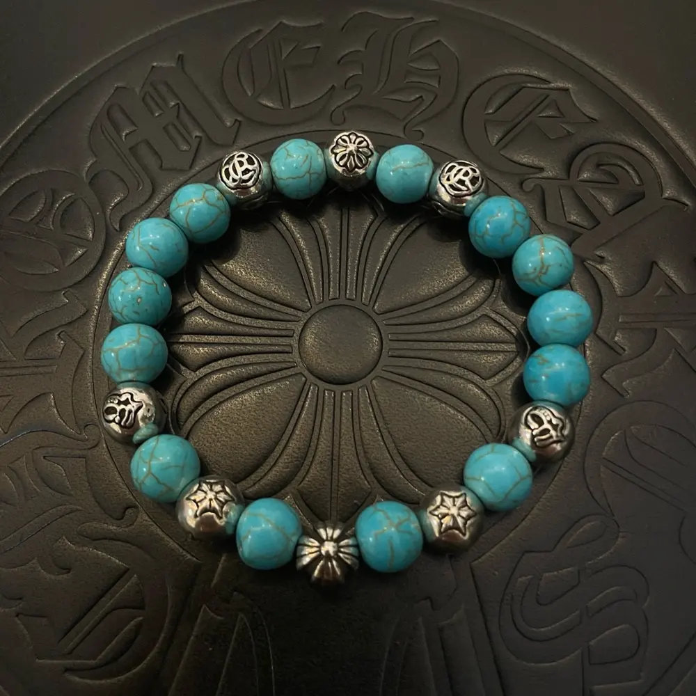Chrome Hearts Classic Vintage Multi-element Turquoise Bracelet