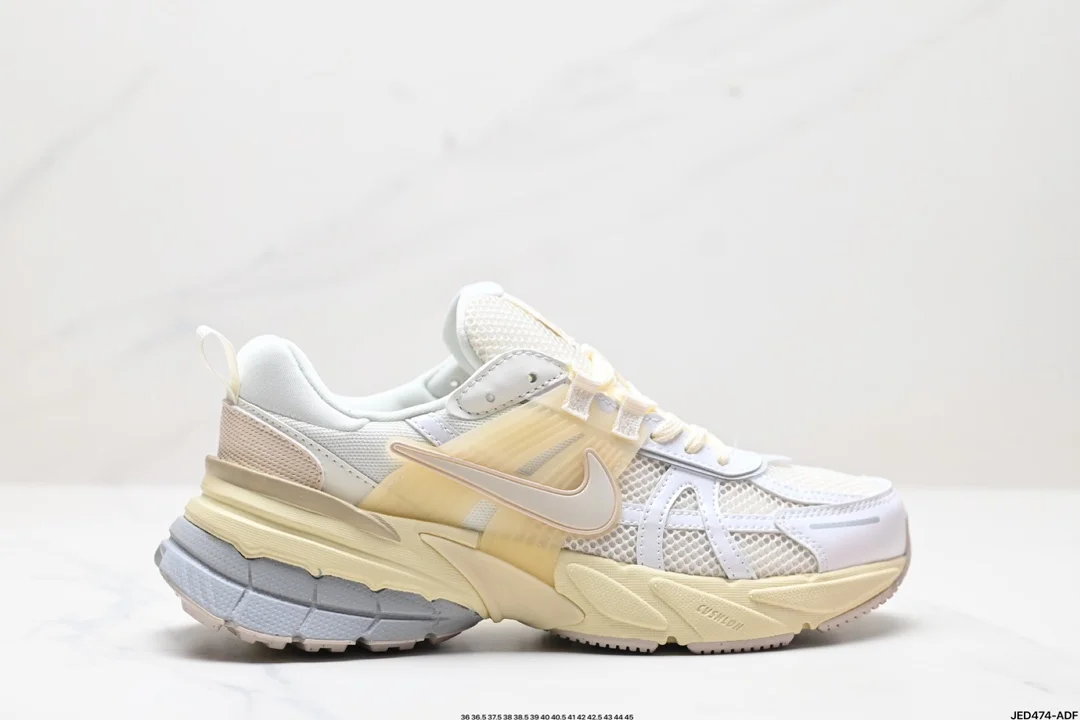 Nike V2K RUN running shoes retro trend mesh breathable sports shoes gray and silver tight HQ1512-110